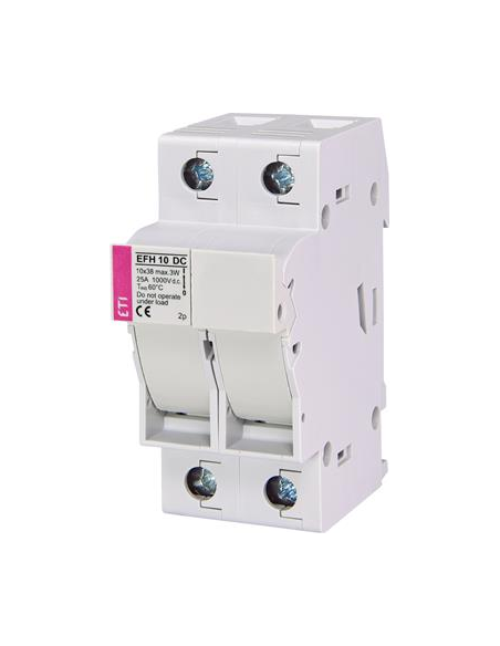 EFH 10 DC ROZŁĄCZNIK BEZPIECZNIKOWY 25A 2P 10X38 PV 2M 1000V DC GREEN PROTECT C